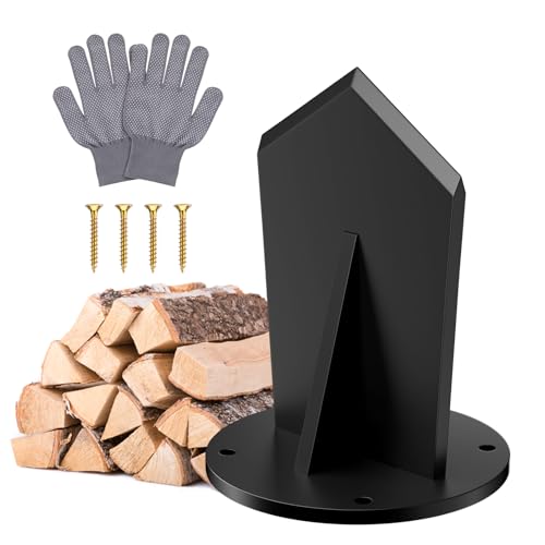 PAHTTO Holzspalter manuell, robuster Anzündholz Spalter aus Kohlenstoffstahl, Spalter Holz Wood Splitter, Handholzspalter Anzündholz Spalten Werkzeug für Outdoor & Indoor - inkl. Handschuhe