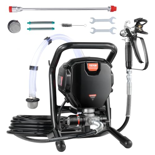VEVOR Stand Airless Farbsprüher, 3000PSI 750W Effizienter Elektrischer Airless-Sprüher, Handfarbsprüher, feiner und gleichmäßiger Maleffekt, für Haus Innen- und Außenmöbel und Zäune