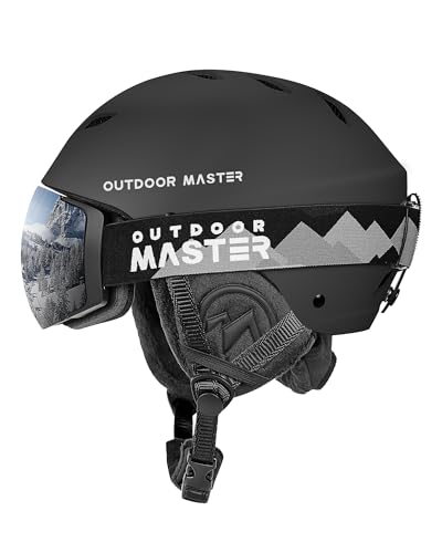 OutdoorMaster Skihelm Set,Kelvin Skihelm mit Skibrille PRO - Snowboard Helm Set für Männer, Frauen & Jugend