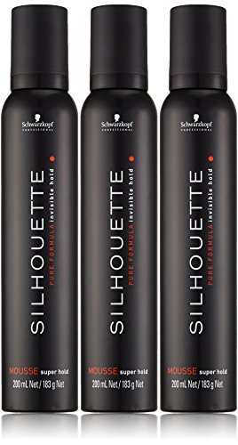 Schwarzkopf Silhouette Mousse super hold, 200 ml, 3er Pack, (3x200ml)