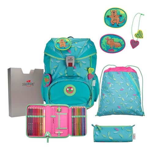 DerDieDas ErgoFlex Exklusiv Superflash Schulranzenset 5-teilig Paradise