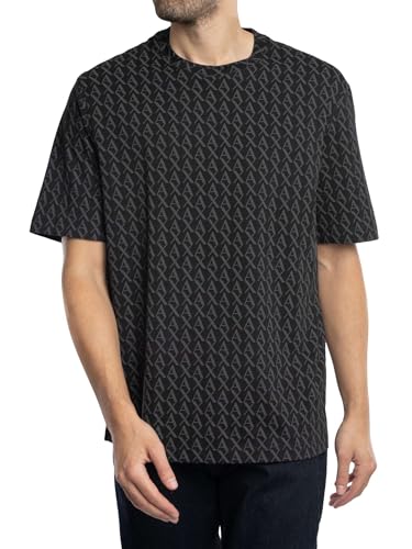 Armani Exchange Men's Essential, All Over Logo,Regular Fit,Black,L