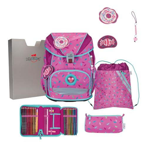 DerDieDas ErgoFlex Superlight Schulranzenset 5-teilig Sweet Sprinkles pink