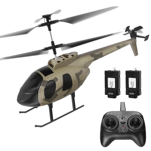 Sitodier Ferngesteuerter Hubschrauber für Kinder, 2.4GHz Camouflage RC Hubschrauber mit Gyro, Höhenhaltung Funkgesteuerter Hubschrauber mit 3 Kanälen, Indoor Spielzeug Geschenk für Jungen Erwachsene
