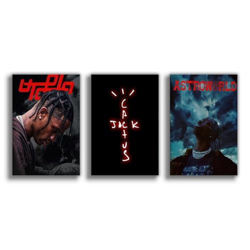 NebulaNova Travis Scott Album Poster 5 Leinwand Poster Wandkunst Dekordruck Bild Gemälde Für Wohnzimmer Schlafzimmer Dekoration Unframe-style 08x12inch(20x30cm)