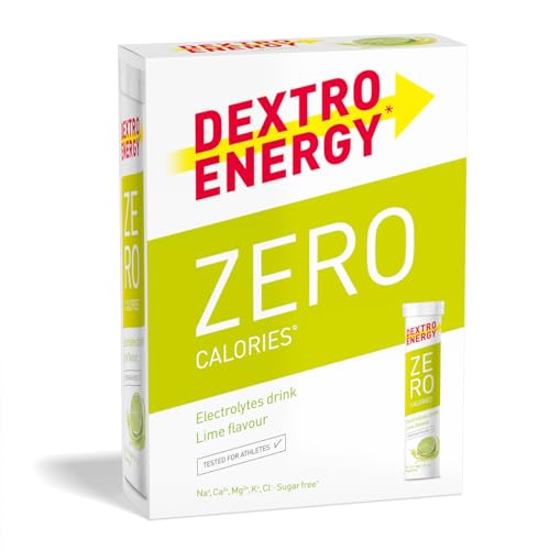 DEXTRO ENERGY ZERO CALORIES LIMETTE - 3x20 Brausetabletten (3er Pack) - Zusatz von Natrium, Magnesium, Chlorid, Calcium und Kalium für Elektrolyt Getränke, Ergänzung zum Workout, Zuckerfrei, Vegan