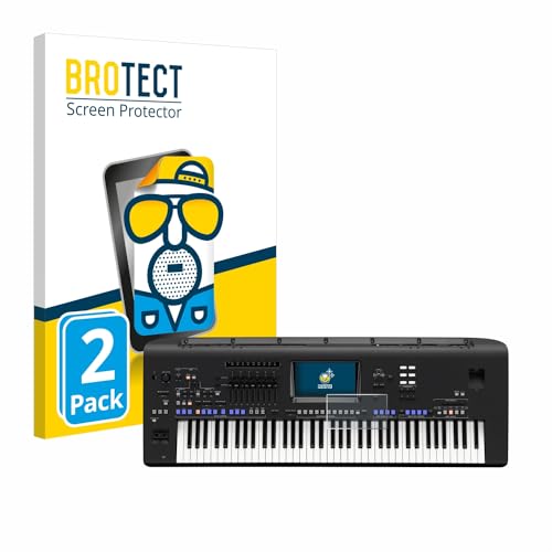 BROTECT Entspiegelungs-Schutzfolie für Yamaha Genos/ Genos2 (2 Stück) Matte Displayschutz-Folie, Anti-Reflex, Anti-Fingerprint