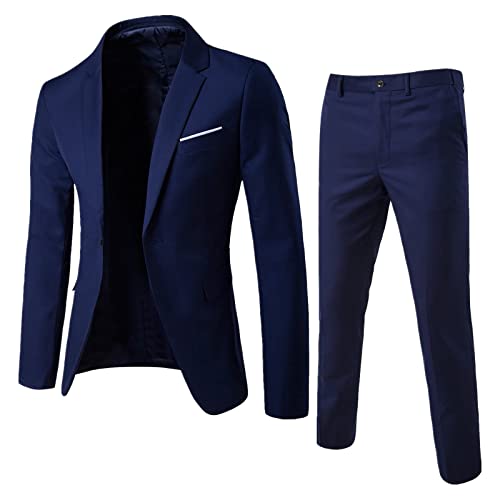 Anzug Herren 2-Teilig Slim Fit Hochzeit Anzüge Komplett Business Blazer 30-Teiliger Jacke Weste Hosenanzug Slim Fit Männer Vintage Klassisch Sets Herrenanzug Set