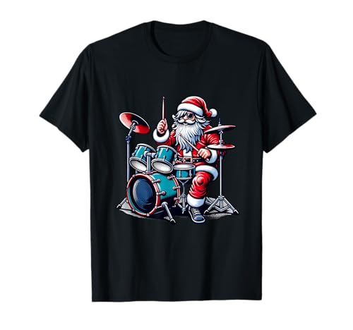 Weihnachtsmann Schlagzeug Schlagzeuger Weihnachten T-Shirt