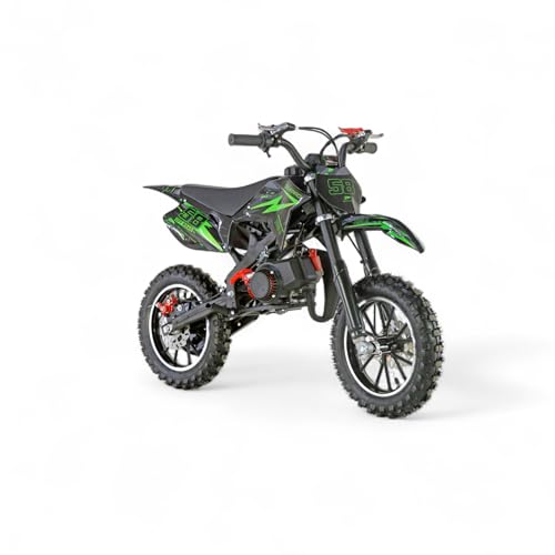 KXD 703 2Takt - 4Takt 49ccm Dirt Bike Dirtbike CrossBike Enduro DirtBike pocket 49cc Pitbike PocketBike Motocross Motorrad Motorbike Motorsport Pocket (Grün, KXD 703A 2Takt)