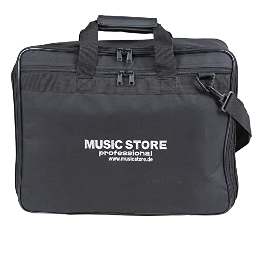 DJ Mixer Tasche 12 Zoll, Wasserabweisende Transporttasche, Robuste Kunststoff, für DJ-Mixer und Media-Player, Schwarz, 440x120x340mm, 0.9kg, Music Store