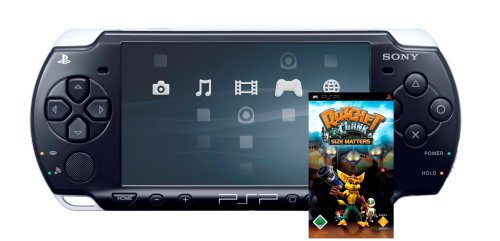 PlayStation Portable - PSP Konsole Slim&Lite Black (Ratchet & Clank - Size Matters Bundle)