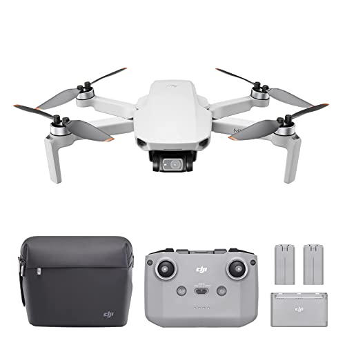 DJI Mini 2 Fly More Combo, Ultraleichte faltbare Kameradrohne, 3-Achsen-Gimbal mit 4K Kamera, 12 MP, 31 min Flugzeit, drei Akkus, OcuSync 2.0 10 km HD-Videoübertragung, Drohne für Einsteiger, Grau