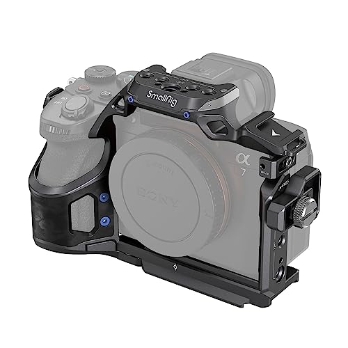 SMALLRIG Cage Kit Mit Kabelklemme für Sony Alpha 7R V/7 IV/7S III, Kamerakäfig Mit Mehreren Zubehör-Befestigungspunkten, Integrierte Schnellwechselplatte für Arca-Swiss – 4308