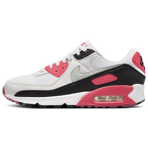 Nike Damen Air Max 90 Sneaker, White/Light Silver-A, 40.5 EU