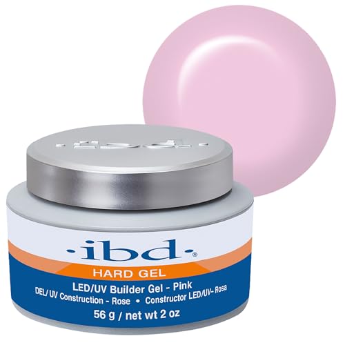 IBD Hard Gel – LED/UV Builder Gel Pink, 1er Pack (1 x 56 g) – MADE IN USA – Nagelaufbau zu Hause – ohne Termine und laute Nagelstudios