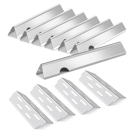 Plowo Grill-Ersatzteile für Weber Genesis II E-410, LX E-440, 43,8 cm Flavorizer Bar, 31,8 cm Hitzeschutz, Edelstahl