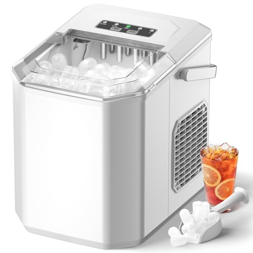 Eiswürfelmaschine, 12kg/24h Eiswürfelbereiter Professioneller Eisbereiter 1,5L Ice Maker 6-13Min Produktionszeit Ice Cube Maker, Eiswürfel Maschine (MEHRWEG)