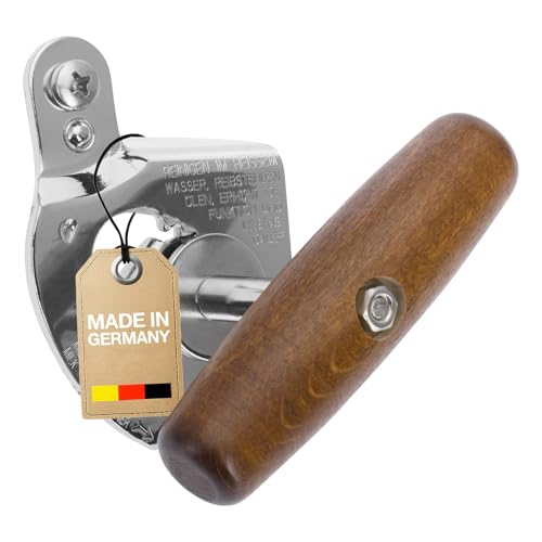 Westmark Profidosenöffner, Für den gewerblichen Gebrauch, für Dosen in Gastronomiegröße, Stahl/Holz, Titan, 12242260