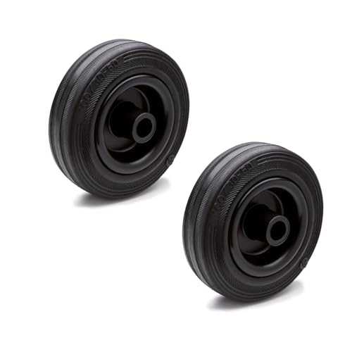 Gummiräder, Ersatzräder | 80mm | 2 Räder | 130kg | Laufbelag Gummi, Radkörper Polypropylen | GN 22873-80-G-A