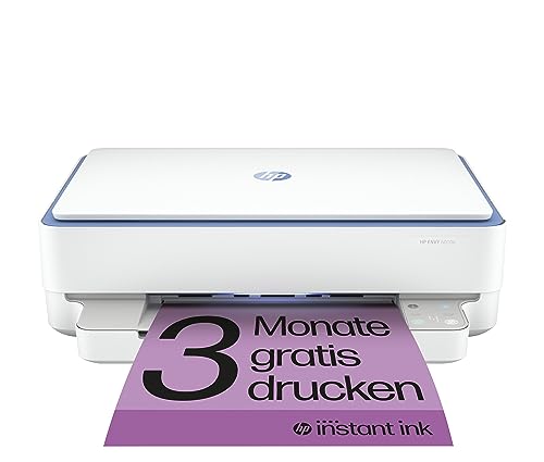 HP Envy 6010e Multifunktionsdrucker, 3 Monate gratis drucken Instant Ink inklusive, Drucker, Scanner, Kopierer, WLAN, Airprint, Blau