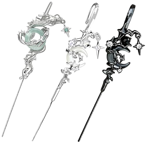 Gothic Schmuck, 3 Ohrringe Set Punk Mond Ohrringe, Gothic Vintage Schmuck, Accessoires, Perfekt Für Party, Hochzeit Und Täglichen Stil