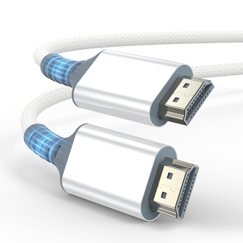 Gulemfy 8K HDMI 2.1 Kabel 1m, 48Gbps Ultra High Speed HDMI Kabel 8K@60Hz 4K@120Hz/144Hz/240Hz eARC HDR10+ Dolby Atmos HDCP 2.3 kompatibel mit PS5/Xbox Series X/Soundbar/LG TV