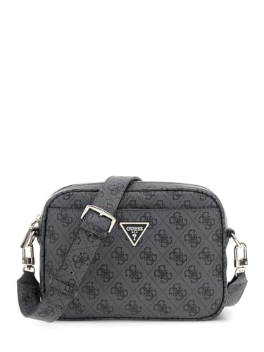 GUESS Damen Meridian Ii Camera Bag Handtasche, Kohle-Logo
