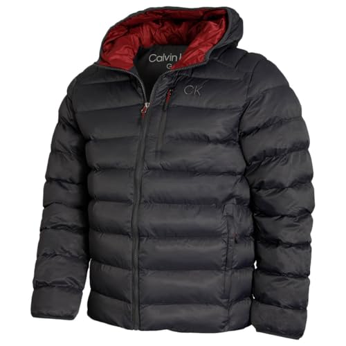 Calvin Klein Herren San Gabriel Jacquard Jacke - Anthrazit/Burgund - XL