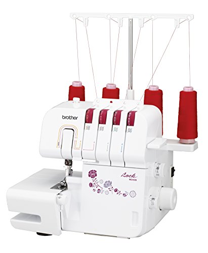 Brother M343D Overlock-Nähmaschine, 29 x 34 x 30 cm, Weiß / Rot