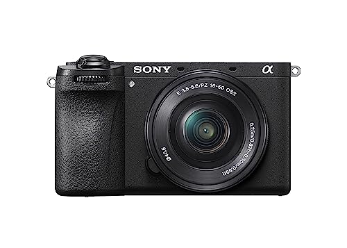 Sony Alpha 6700 Spiegellose APS-C Digitalkamera inkl. 16-50mm Power Zoom Objektiv, KI-basierter Autofokus, 5-Achsen-Bildstabilisierung, 4k 120p Video, neigbares Touch-Display, Webcam
