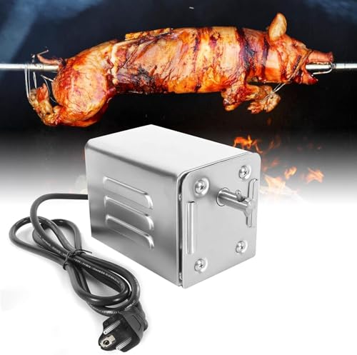 Yontwe 15W SP-S40 60KG/132LBS Edelstahl BBQ Grill Zubehör 2.7 RPM Bräter Elektromotor Ziegenschwein Huhn BBQ Spieß Rotisserie Roaster Grill