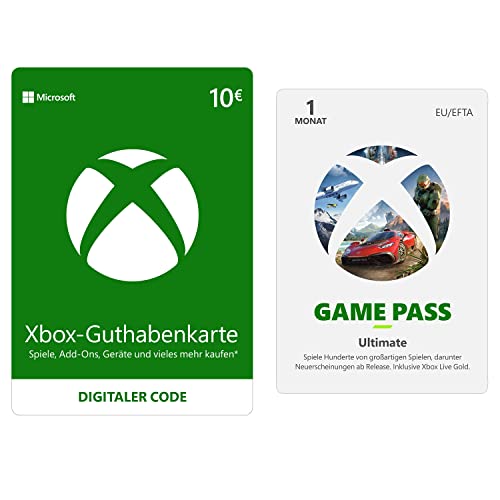 Xbox Live 10 EUR Guthaben (Download Code) + Xbox Game Pass Ultimate 1 Monate Mitgliedschaft (Download Code)