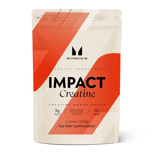 Myprotein Impact Creatine Monohydrate Pulver 250 g | Mikronisiertes Kreatin Monohydrat für Muskelaufbau, Kraft & Fitness | 3 g Creatin pro Portion | Geschmacksneutral & leicht mischbar