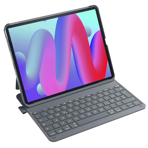 Inateck Tastatur Hülle Kompatibel mit Air 13 Zoll (M3/M2,2025/2024), Ultraleichte Tastatur Hülle für ipad Pro 12.9 Zoll 6/5/4/3 Gen,QWERTZ,mit Stifthalter,AirTap BK2007-13