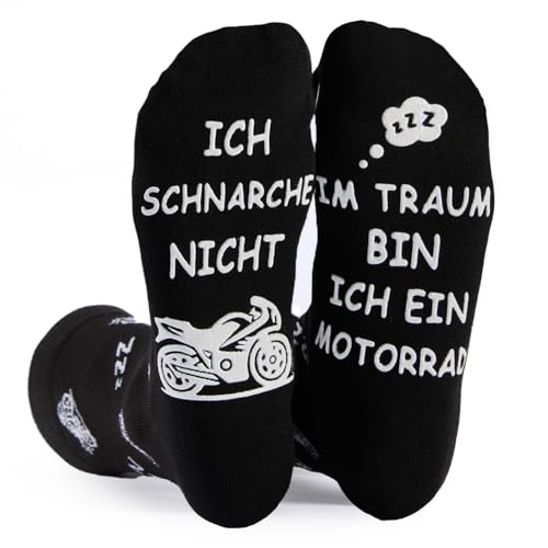 FLYWIND Geschenke für Männer Lustige Socken Herren Motorradfan,Weihnachten Geschenke für Männer Herren für Papa Opa Fun Socken Herrensocken Originelle Geburtstagsgeschenk Männertag Vatertag