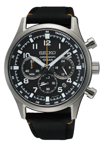Seiko Herren-Uhr Chronograph mit Textilband SSB449P1