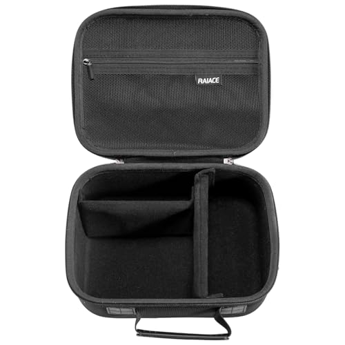 RAIACE Hartschalenetui kompatibel mit der Sony Alpha 7 II III IV/7R V Kamera, für Nikon, Canon, Pentax und mehr. Netzfach für Ladegerät, Kabel, Karten und Zubehör. (Nur Etui) – Schwarz