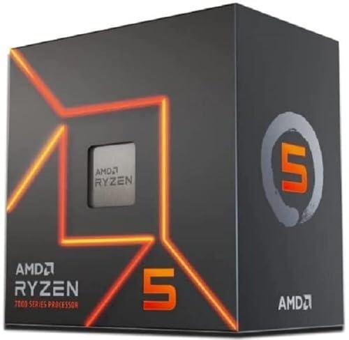 AMD Ryzen 5 7600 Prozessor (Radeon Grafik intergrierte, 6 Kerne/12 Threads, 65W TDP, AM5 Sockel, 38MB cache, Bis zu 5.1 GHz max boost, Wraith Stealth Kühler)