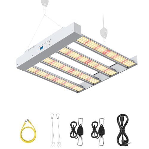 120W LED Grow Lampe Pflanzenlampe LED Vollspektrum 660 LEDs 60×60CM Abdeckung LED Pflanzenlampe 3 Arten Vollspektrum Timer und Dimmfunktion für Zimmerpflanzen Setzlinge Gemüse und Blumen