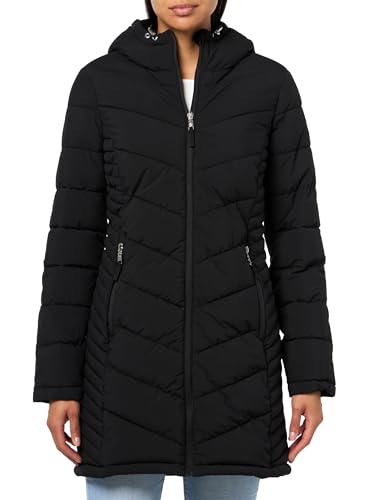 Tommy Hilfiger Damen, Leichter Mantel für Jeden Tag Lang, verstaubar, Schwarz, XL
