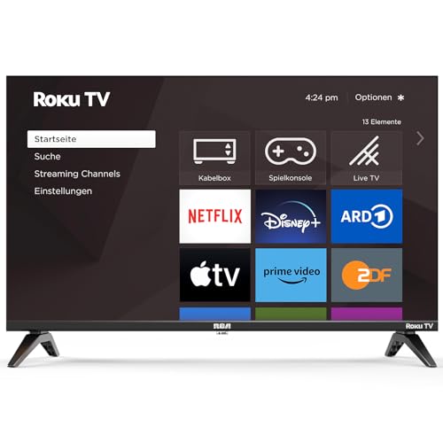 RCA Smart TV 32 Zoll Fernseher Roku TV(60cm) HD Ready Triple Tuner HDMI USB WiFi (Nur für Deutschland) 2024