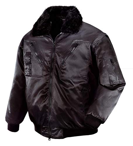 teXXor Piloten Oslo Arbeitsjacke mit abnehmbaren Ärmeln, XL, schwarz, 4176