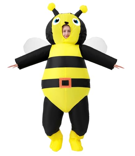JASHKE Aufblasbares Bienenkostüm Aufblasbare Kostüme für Erwachsene Aufblasbare Halloweenkostüme Karnevalskostüme Erwachsene