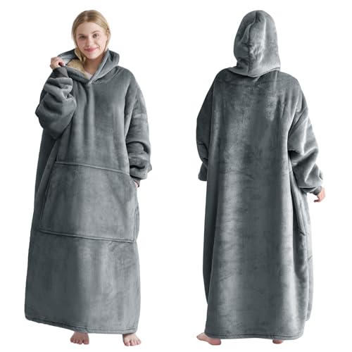Good Nite Hoodie Decke mit Elastische Hülse - Oversize Kuschelpullover, Super Weiche Gemütliche Warme Komfortable Riesen-Hoodie Geschenke