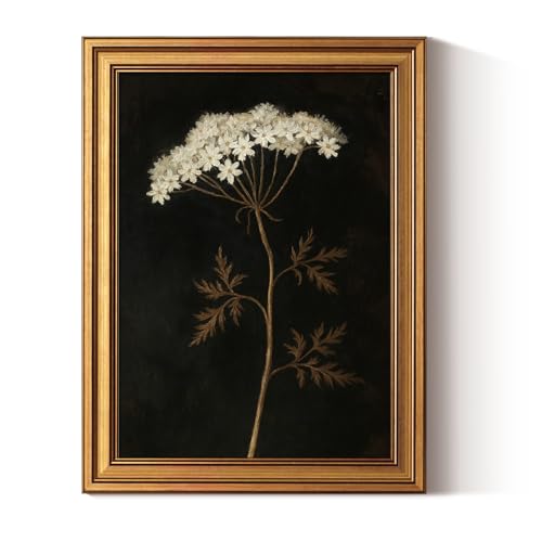 ARPEOTCY Leinwand Bilder mit Rahmen, Klein Vintage Wanddeko, 40x30cm,Wandbilder Wohnzimmer Schlafzimmer Badezimmer Küche, Bauernhaus Deko Aesthetic, barocke Botanisches kunstdrucke Painting