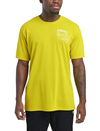 Jack Wolfskin Herren Vonnan Graphic M T-Shirt, Explore Chartreuse, M EU