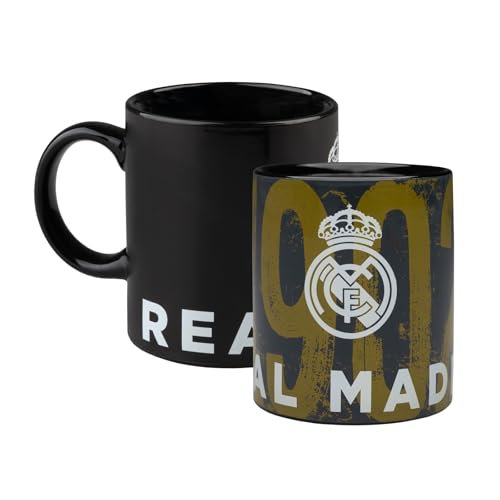 Grupo Erik Tasse Kaffeetasse mit Thermoefekt FC Real Madrid Kaffeebecher - Teetasse Größe 8,7 cm x 9,5 cm - Fassungsvermögen 350 ml - Offizieller Real Madrid Geschenke Merch