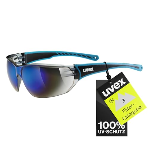 uvex sportstyle 204 - Sportbrille für Damen und Herren - 100% UVA-, B, C Schutz - druckfreier Sitz & perfekter Halt - blue/blue - one size