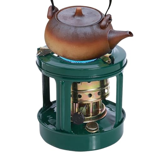 Petroleum Ofen, Ölheizung aus Gusseisen | Brenner mit 8 Dochten aus Baumwolle zum Kochen und Erhitzen von Wasser für Camping, Wandern, Rucksack, Picknick und Outdoor für 2 bis 3 Personen